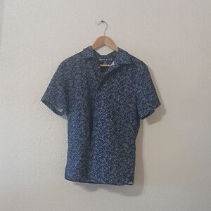 Perry‎ Ellis Navy and White Casual Shirt